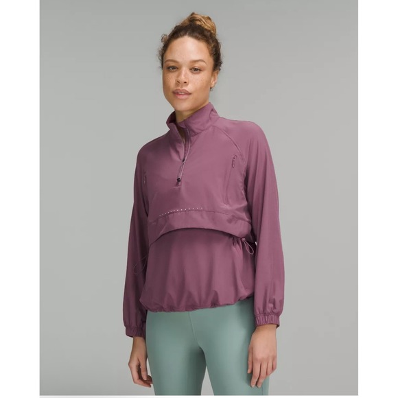 lululemon athletica Jackets & Blazers - Lululemon Break a Trail Half Zip Pullover Jacket Magenta Purple Women Size 8